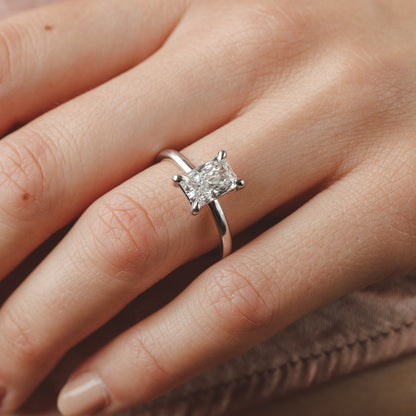 2 CT Round Three Stones Lab Grown Diamond Engagement Ring