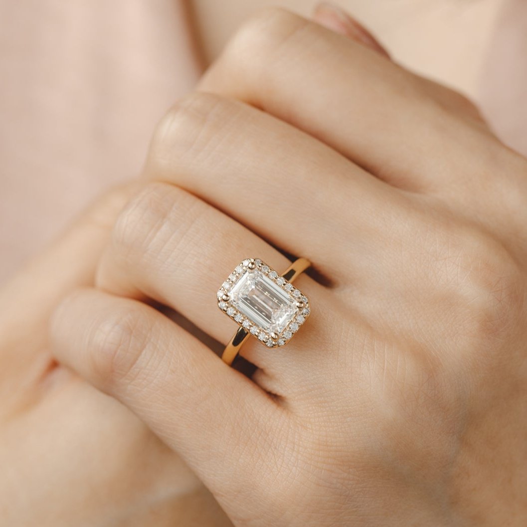 2 CT Round Three Stones Lab Grown Diamond Engagement Ring