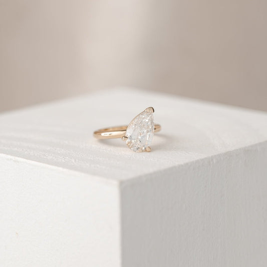 2 CT Round Three Stones Lab Grown Diamond Engagement Ring