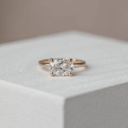 2 CT Round Three Stones Lab Grown Diamond Engagement Ring
