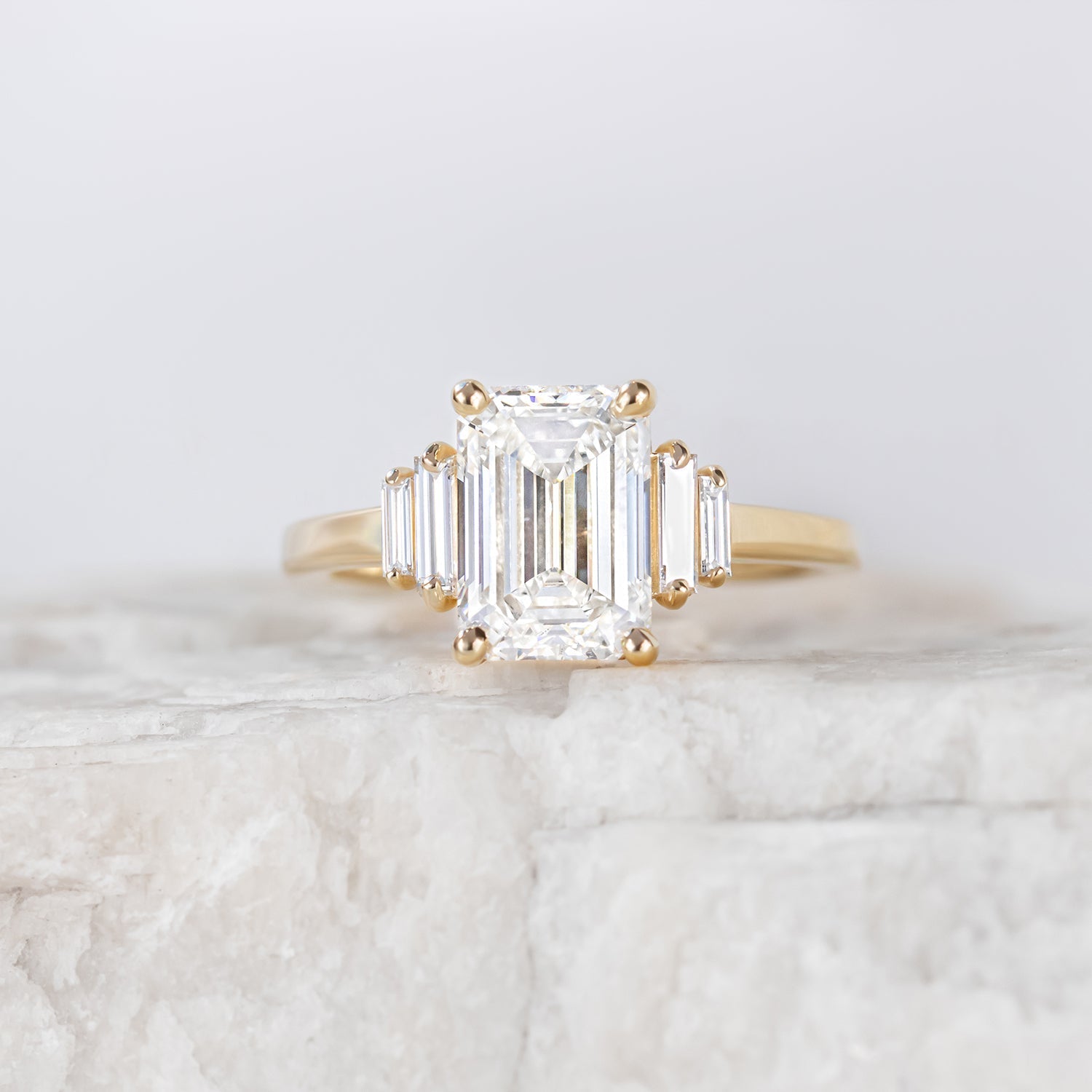 2 CT Round Three Stones Lab Grown Diamond Engagement Ring