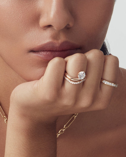 Marquise Cut Cluster Styled Lab Grown Diamond Engagement Ring