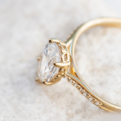 2 CT Round Three Stones Lab Grown Diamond Engagement Ring