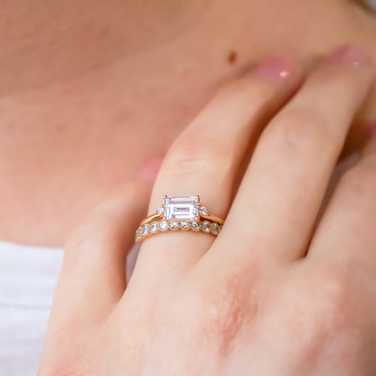 2 CT Round Three Stones Lab Grown Diamond Engagement Ring