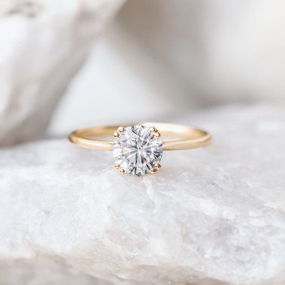 2 CT Round Three Stones Lab Grown Diamond Engagement Ring