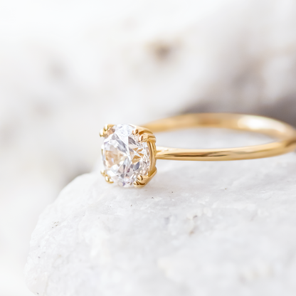 2 CT Round Three Stones Lab Grown Diamond Engagement Ring