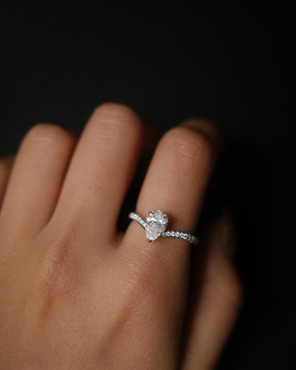 2 CT Round Three Stones Lab Grown Diamond Engagement Ring