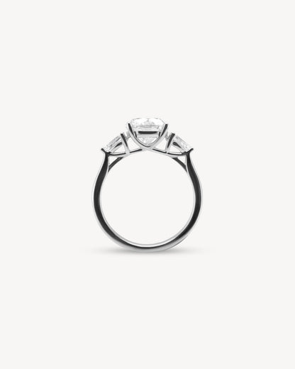 2 CT Round Three Stones Lab Grown Diamond Engagement Ring