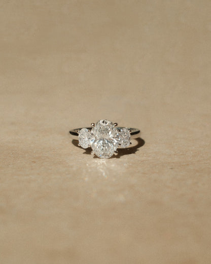 2 CT Round Three Stones Lab Grown Diamond Engagement Ring