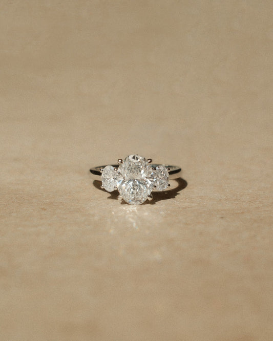 2 CT Round Three Stones Lab Grown Diamond Engagement Ring