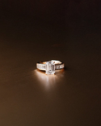 2 CT Round Three Stones Lab Grown Diamond Engagement Ring