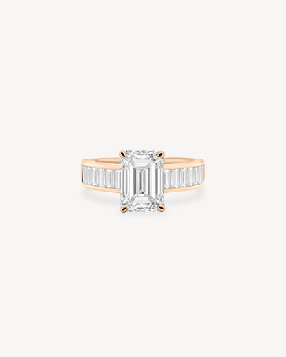 2 CT Round Three Stones Lab Grown Diamond Engagement Ring