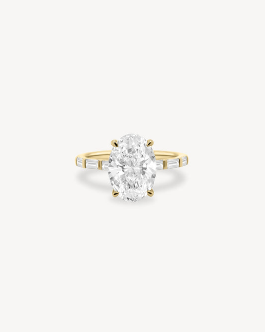 2 CT Round Three Stones Lab Grown Diamond Engagement Ring