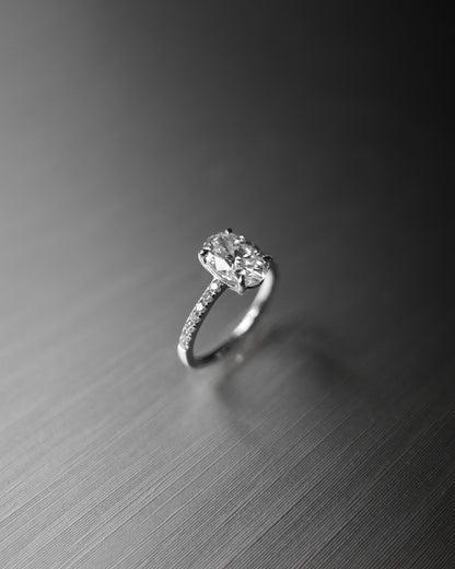 2 CT Round Three Stones Lab Grown Diamond Engagement Ring