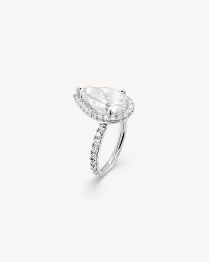2 CT Round Three Stones Lab Grown Diamond Engagement Ring