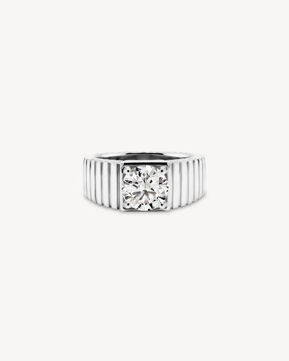 2 CT Round Three Stones Lab Grown Diamond Engagement Ring