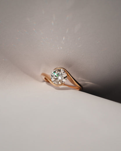 2 CT Round Three Stones Lab Grown Diamond Engagement Ring