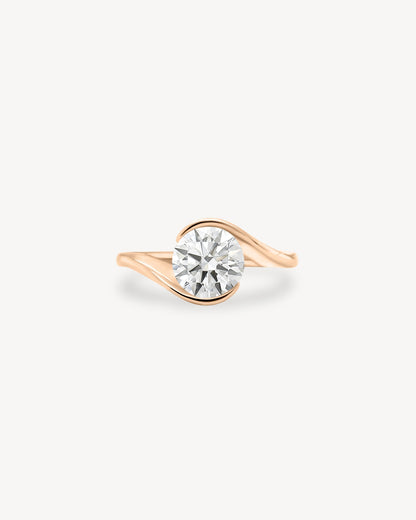 2 CT Round Three Stones Lab Grown Diamond Engagement Ring