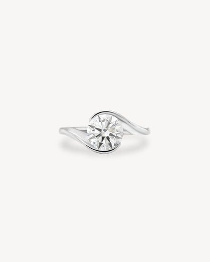 2 CT Round Three Stones Lab Grown Diamond Engagement Ring