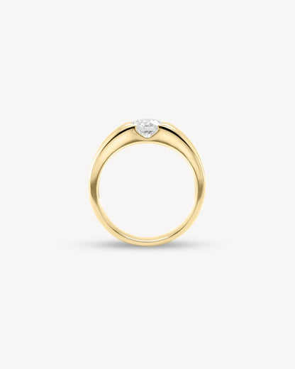2 CT Round Three Stones Lab Grown Diamond Engagement Ring