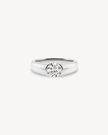 2 CT Round Three Stones Lab Grown Diamond Engagement Ring