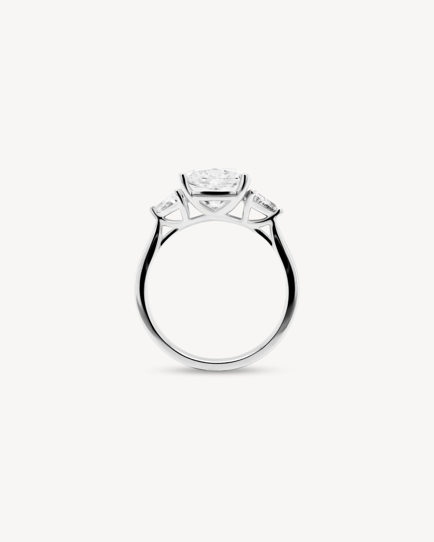2 CT Round Three Stones Lab Grown Diamond Engagement Ring