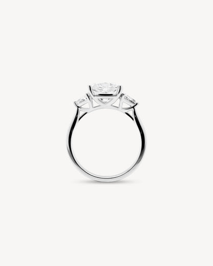2 CT Round Three Stones Lab Grown Diamond Engagement Ring