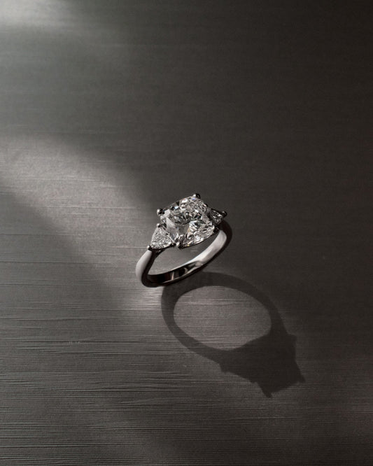 2 CT Round Three Stones Lab Grown Diamond Engagement Ring