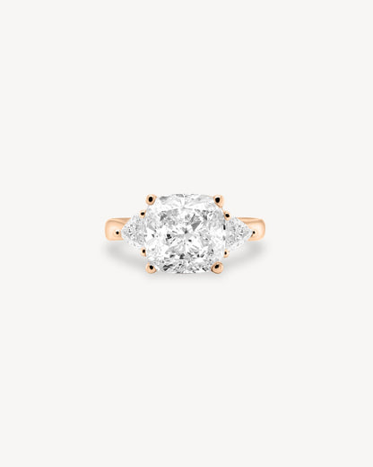 2 CT Round Three Stones Lab Grown Diamond Engagement Ring