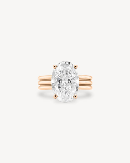 2 CT Round Three Stones Lab Grown Diamond Engagement Ring