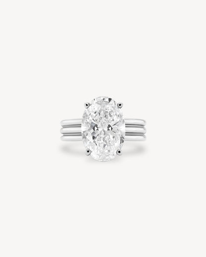 2 CT Round Three Stones Lab Grown Diamond Engagement Ring