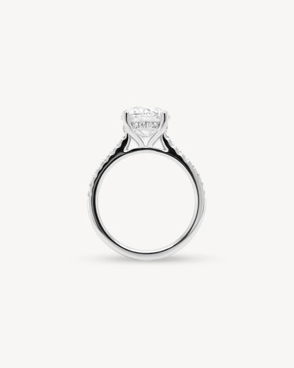 2 CT Round Three Stones Lab Grown Diamond Engagement Ring