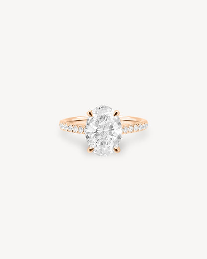 2 CT Round Three Stones Lab Grown Diamond Engagement Ring