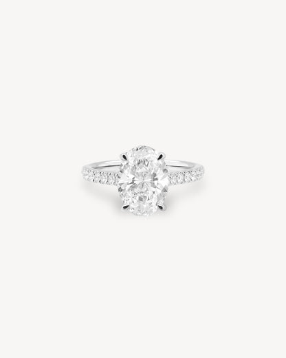 2 CT Round Three Stones Lab Grown Diamond Engagement Ring