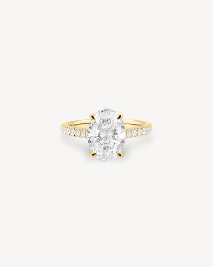 2 CT Round Three Stones Lab Grown Diamond Engagement Ring