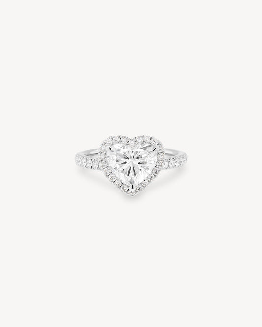 2 CT Round Three Stones Lab Grown Diamond Engagement Ring