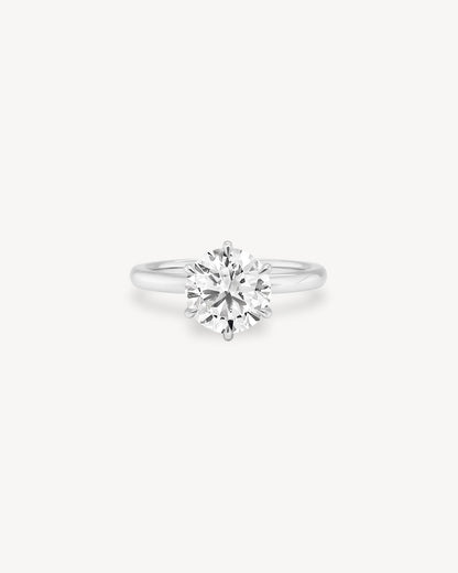 2 CT Round Three Stones Lab Grown Diamond Engagement Ring