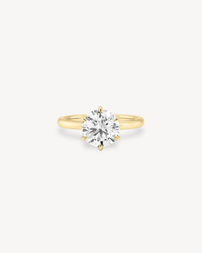 2 CT Round Three Stones Lab Grown Diamond Engagement Ring
