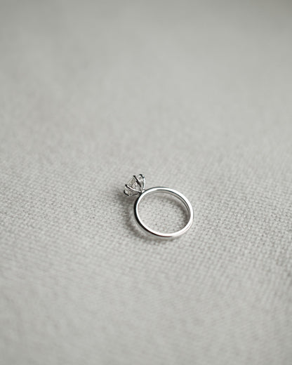 2 CT Round Three Stones Lab Grown Diamond Engagement Ring