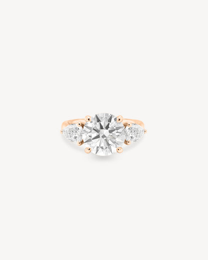 2 CT Round Three Stones Lab Grown Diamond Engagement Ring
