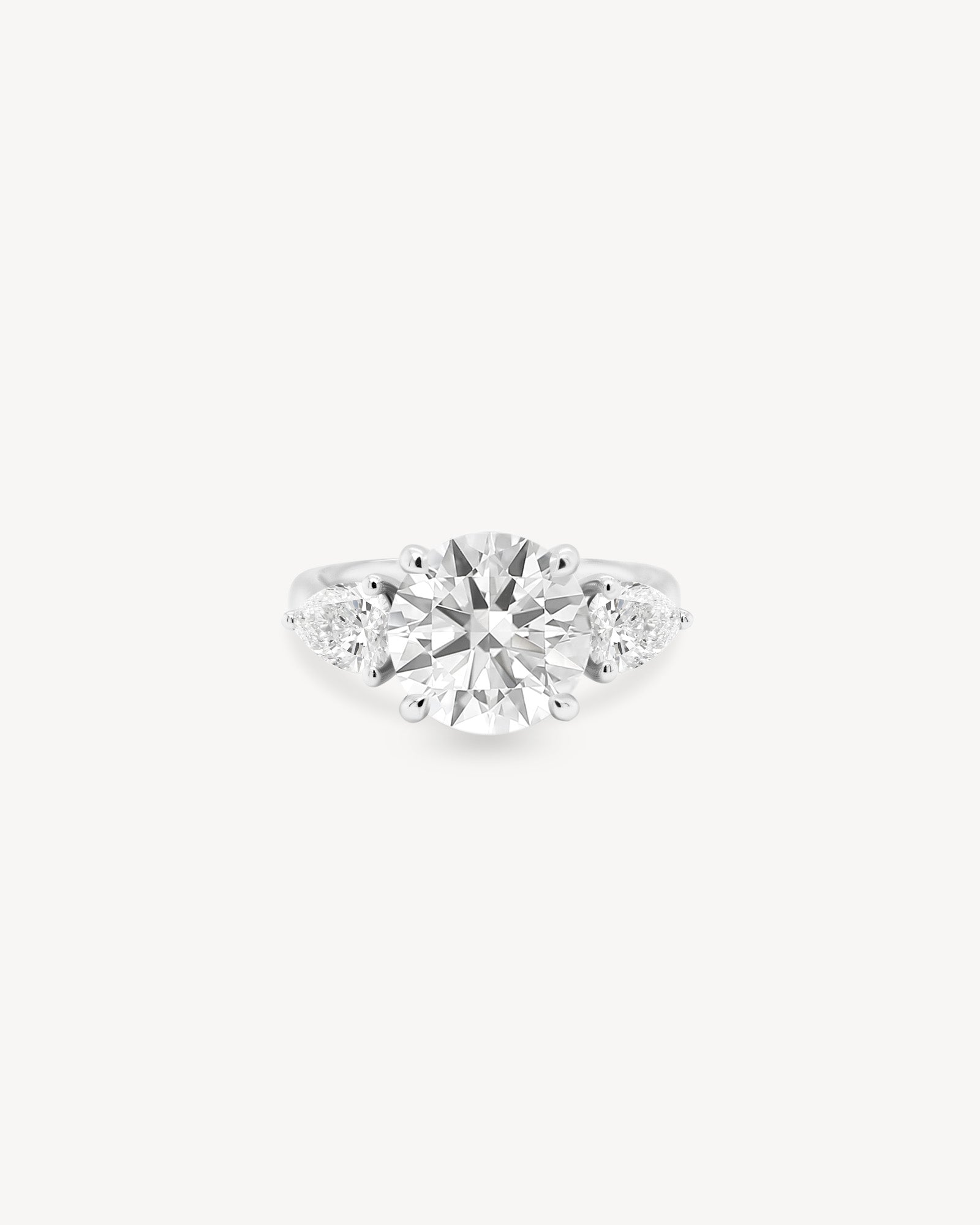 2 CT Round Three Stones Lab Grown Diamond Engagement Ring