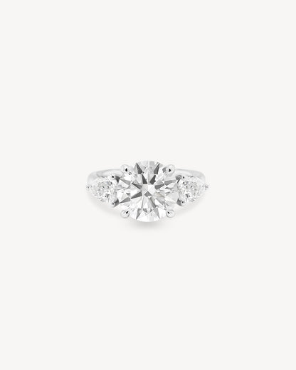 2 CT Round Three Stones Lab Grown Diamond Engagement Ring