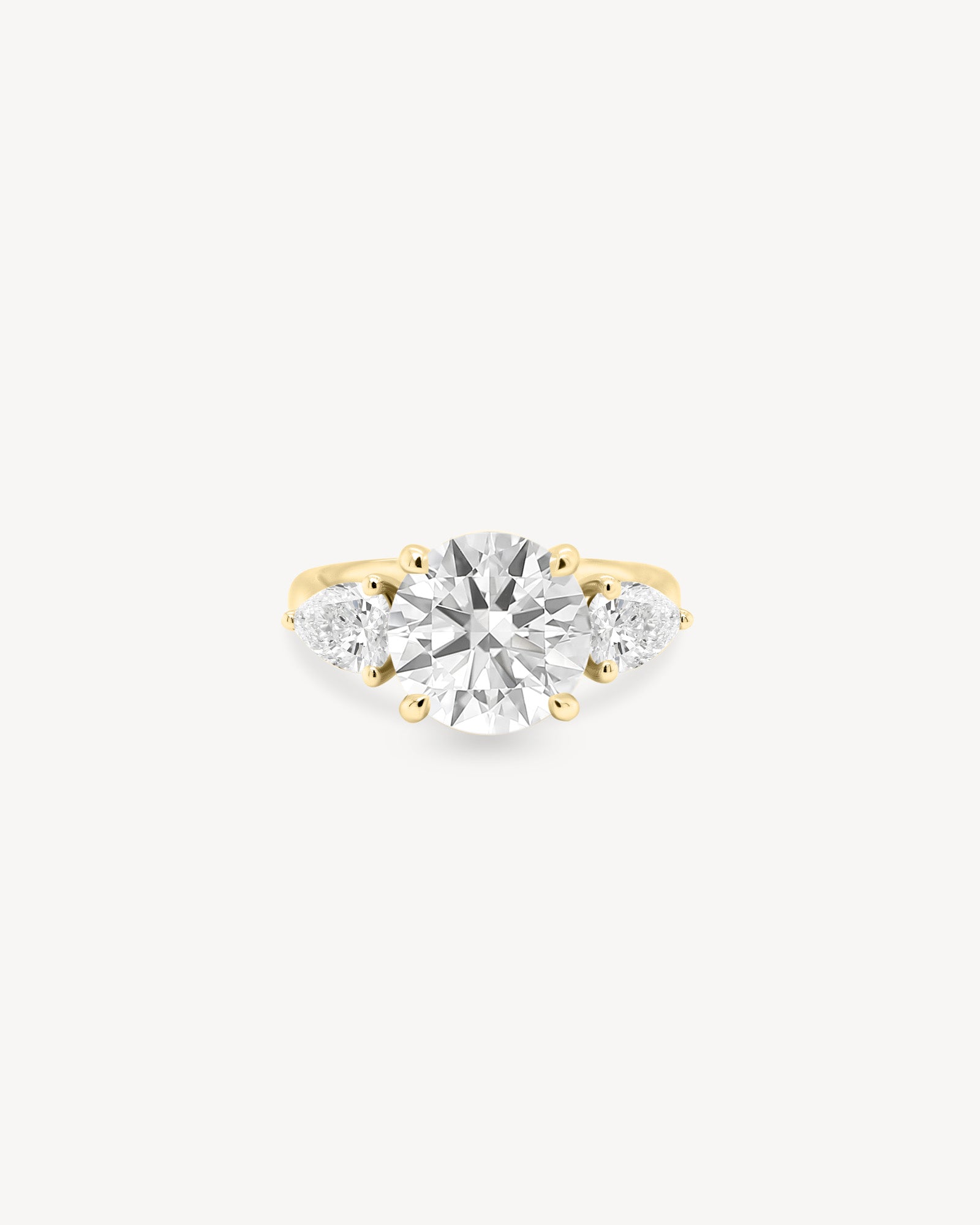 2 CT Round Three Stones Lab Grown Diamond Engagement Ring