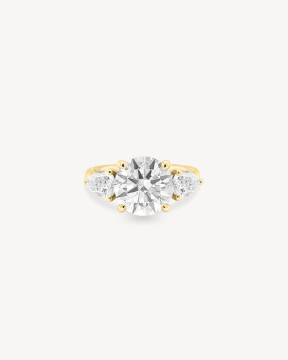 2 CT Round Three Stones Lab Grown Diamond Engagement Ring