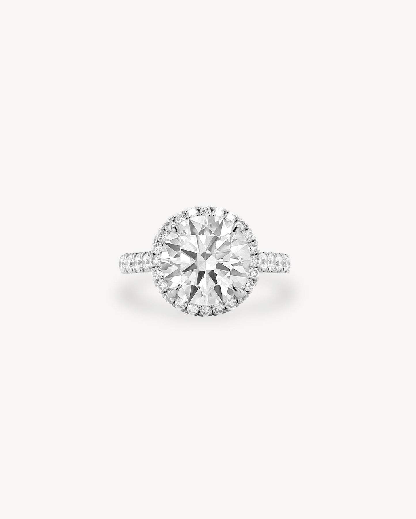 2 CT Round Three Stones Lab Grown Diamond Engagement Ring
