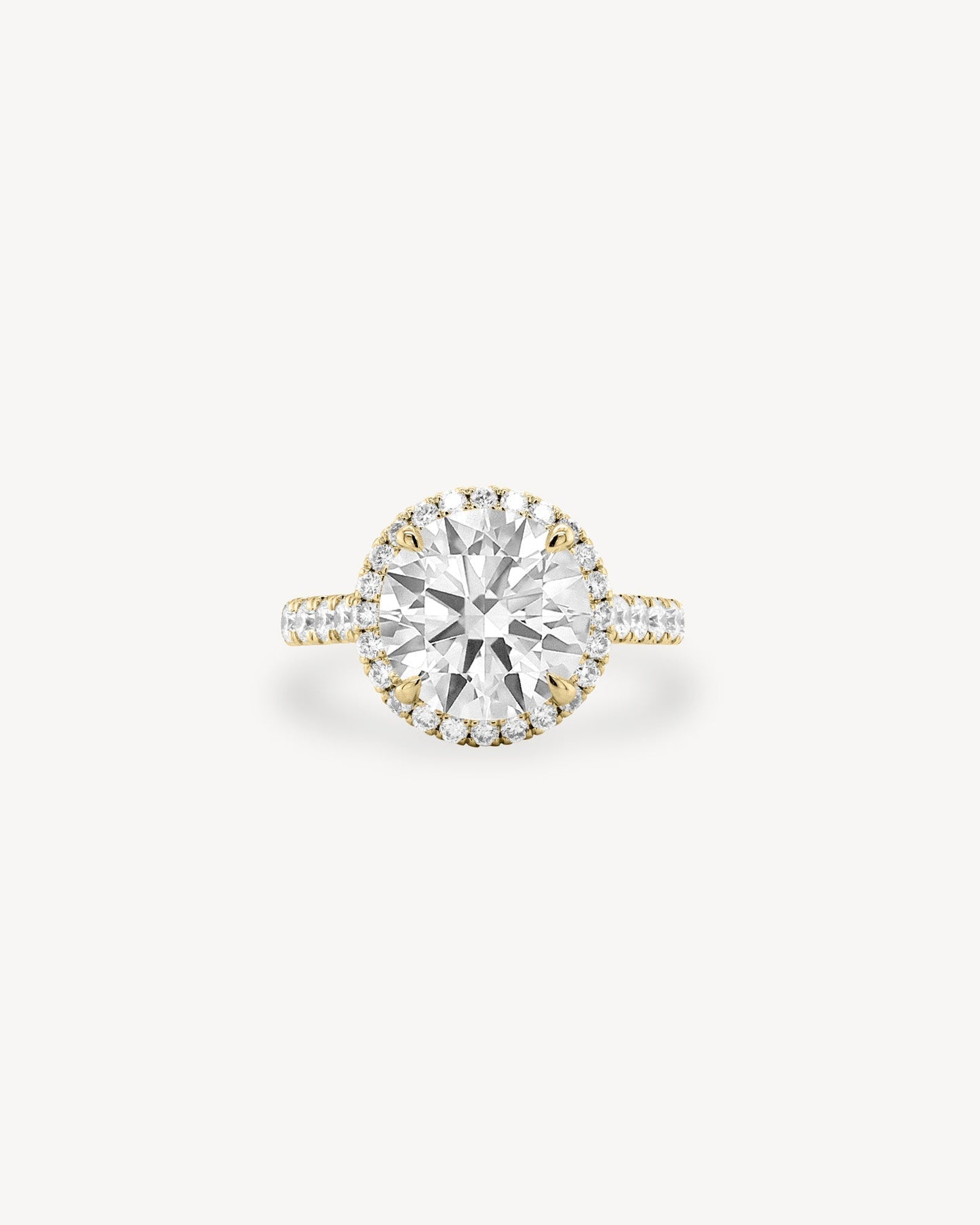 2 CT Round Three Stones Lab Grown Diamond Engagement Ring