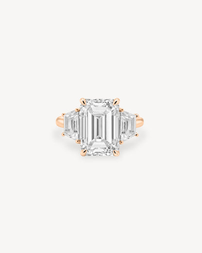 2 CT Round Three Stones Lab Grown Diamond Engagement Ring