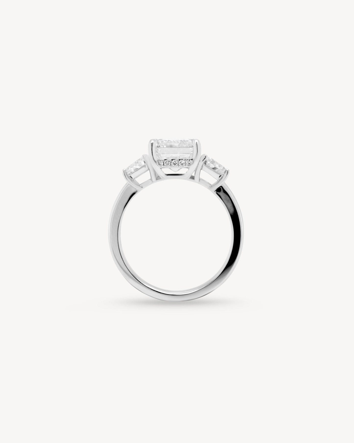 2 CT Round Three Stones Lab Grown Diamond Engagement Ring
