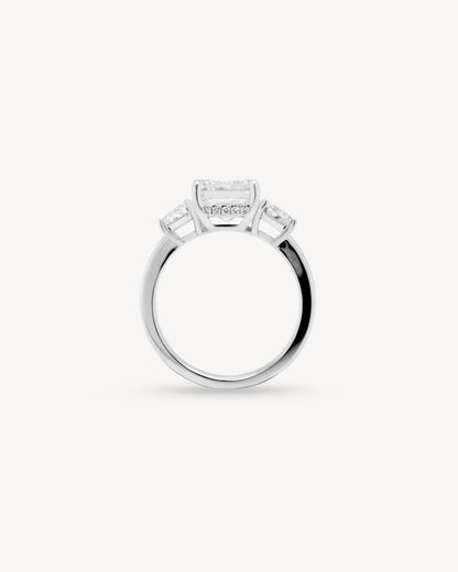 2 CT Round Three Stones Lab Grown Diamond Engagement Ring