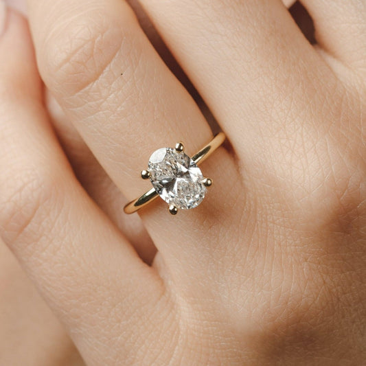 2 CT Round Three Stones Lab Grown Diamond Engagement Ring